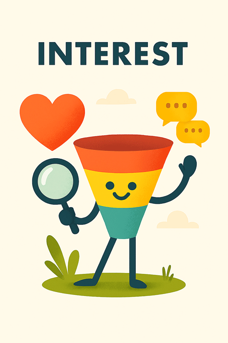 علاقه در قیف بازاریابی